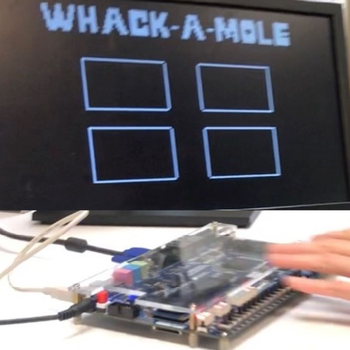 A picture of the Whack-a-Mole game
